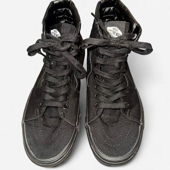 Black Vans Sk8-Hi Skate Sneakers - Picture 3 of 8